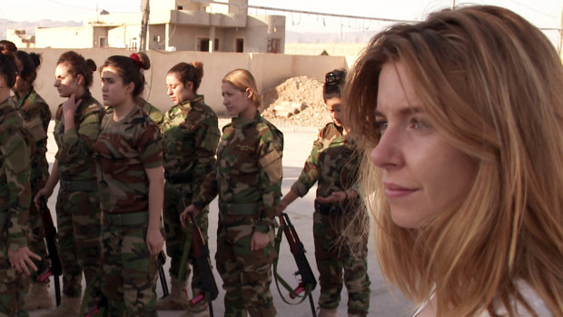 Stacey Dooley, pictured here in previous documentary, Stacey on the Frontline: Girls, Guns and Isis. 