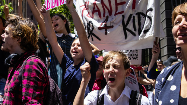 Students all over the country joined climate change protests.