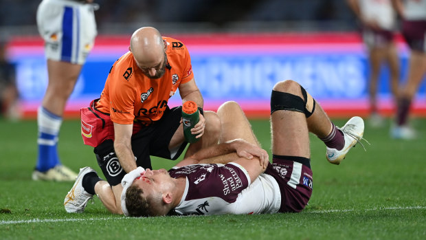 NRL 2024: Manly Sea Eagles star Tom Trbojevic vows to return for NRL finals after suffering shoulder injury