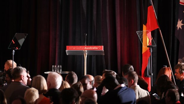 Labor faithful await leader Bill Shorten after the opposition's shock loss in the 2019 federal election.