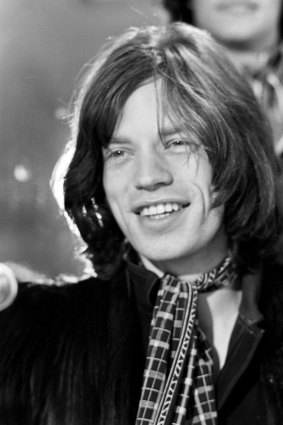 Mick Jagger at the Chevron Hotel press conference.