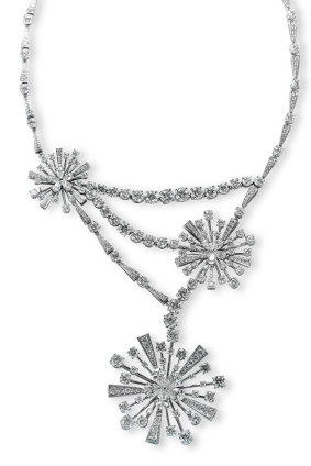 Angela Fleming is offloading one of her redundant Bulgari diamond necklaces at the Leonard Joel auction in Woollahra.