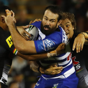 In the doghouse: Aaron Woods' future is uncertain at Canterbury.