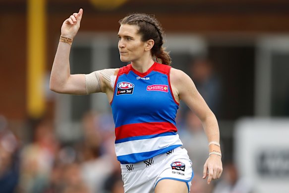 Kirsten McLeod was on target for the Bulldogs but Collingwood finished the day well on top.