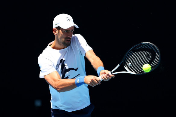 Novak Djokovic is chasing a 10th Australian Open title.