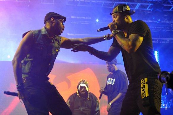 Robert Fitzgerald Diggs, também conhecido como RZA, à esquerda, e Clifford Smith, também conhecido como Method Man, do Wu-Tang Clan. 