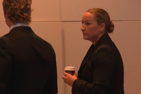 Keli Lane pictured in March 2026 during day release from prison.