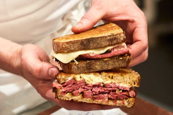 The Reuben sandwich at Ruben’s Deli, Armadale.