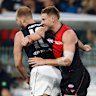 Brotherly love: Ben McKay of Essendon and Carlton’s Harry McKay.