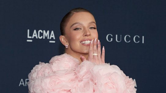 Sydney Sweeney arrives at the LACMA Art+Film Gala on Saturday, Nov. 5, 2022, at the Los Angeles County Museum of Art in Los Angeles. (AP Photo/Allison Dinner)