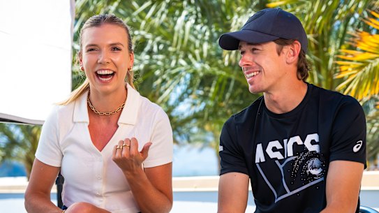 Katie Boulter and Alex de Minaur: some in the British press have dubbed them tennis’ version of “Posh and Becks”.