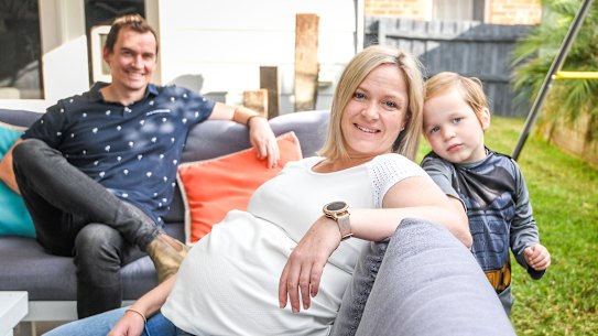 Natalee Leach with husband Stuart and son Charles.