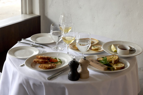 Entrees such as chicken liver parfait (right) will also make the most of the house-baked bread.