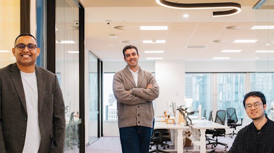 Heidi co-founders Waleed Mussa, Thomas Kelly and Yu Liu.