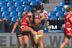 Ivana Lauitiiti’s tackle on Kasey Reh.