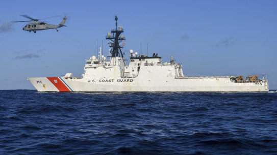 A US Coast Guard ship.