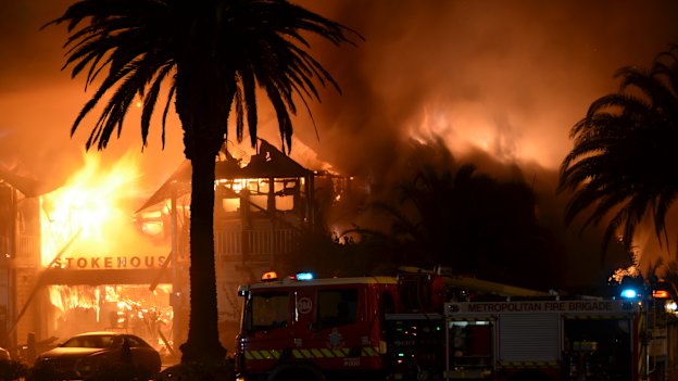 Stokehouse when it caught fire in 2014.