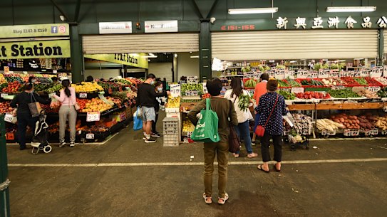 Two fruit shops have closed up at Preston Market in recent months.
