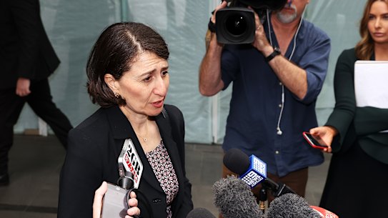 Former NSW premier Gladys Berejiklian after the completion of the public inquiry into her conduct.