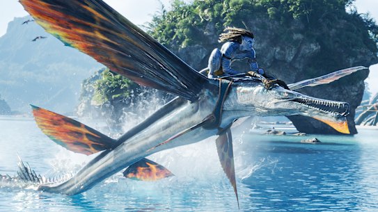 Sam Worthington as Jake in Avatar: The Wat of Water.