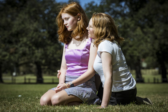 Melissa Haw with her 14-year-old daughter Isla who is dyslexic.