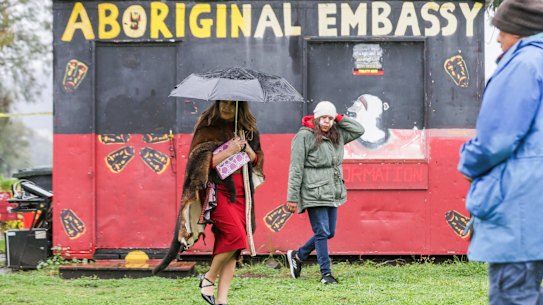 Greens Senator Lidia Thorpe at the Tent Embassy last year.