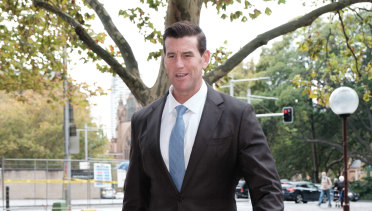 Ben Roberts-Smith outside the Federal Court last month.