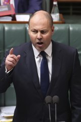 Tim Smith’s friend and factional ally, Treasurer Josh Frydenberg, during Question Time at Parliament House in June 2021. 