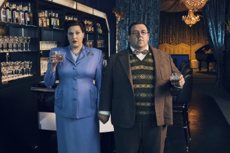 Nick Frost and Allison Tolman surprise in the second series of <i>Why Women Kill</i>.