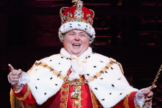 Brent Hill in all his regal glory as King George III. 