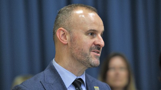 ACT Chief Minister Andrew Barr.