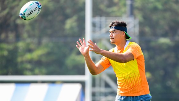 Jordan Petaia will make his Test debut against Uruguay on Saturday. 