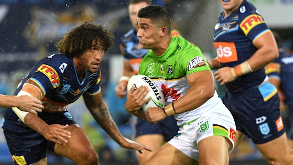 His dad scored on debut for the All Blacks and Bailey Simonsson did the same for the Raiders