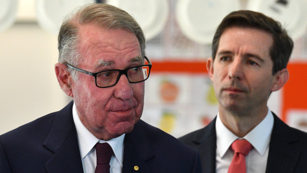 David Gonski and Minister for Education Simon Birmingham.