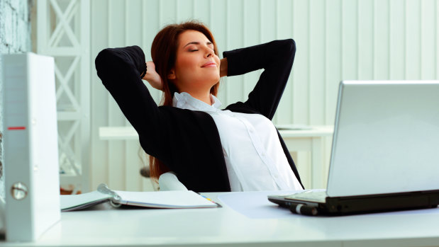Exercise can help make you feel calmer at work.