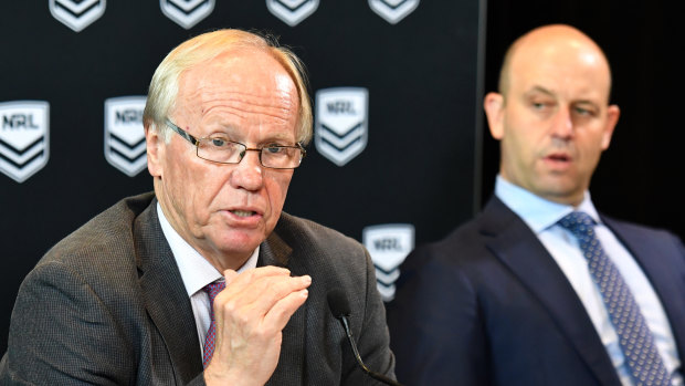 High stakes: NRL chief executive Todd Greenberg and ARLC chairman Peter Beattie.
