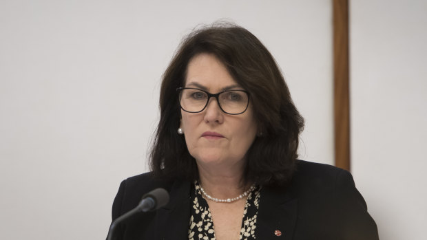 Senator Deborah O'Neill at the senate inquiry into franchising. 