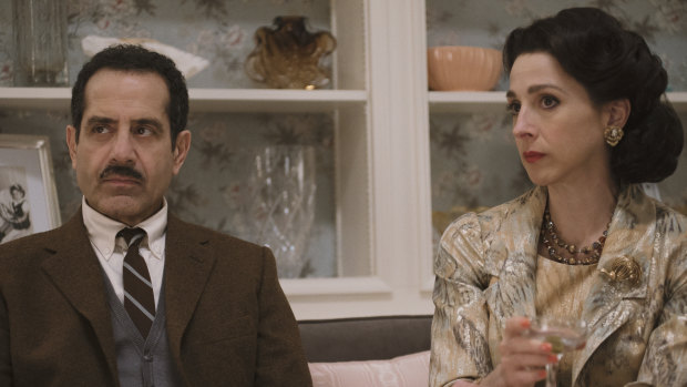 Abe (Tony Shalhoub) and Rose (Marin Hinkle) Weissman, Midge's parents, neighbours and willing babysitters.