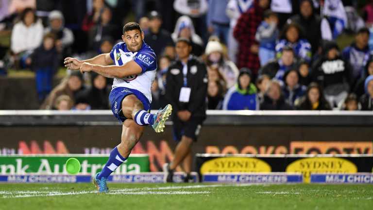 Kicking on: Canterbury's Rhyse Martin.