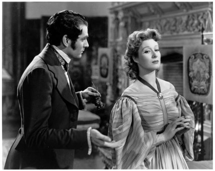 Laurence Olivier as Mr Darcy and Greer Garson as Elizabeth Bennet in the 1940s film version of Pride and Prejudice