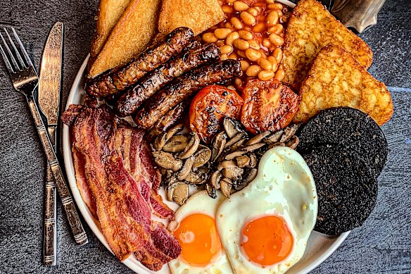 Artery-clogging bliss … classic British and Irish breakfast foods.