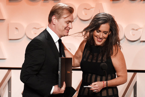 Christopher Nolan and his producer wife Emma Thomas at the Directors Guild of America Awards.