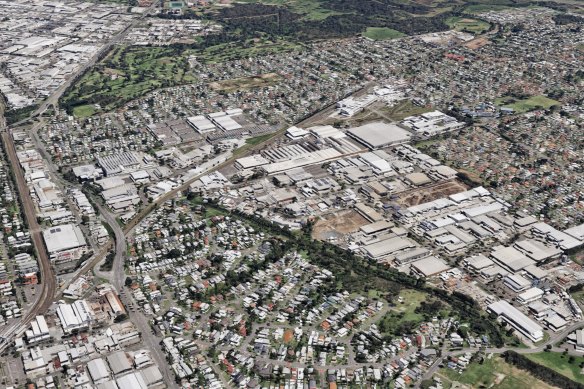 The area around Bindha Station at Virginia, north Brisbane.