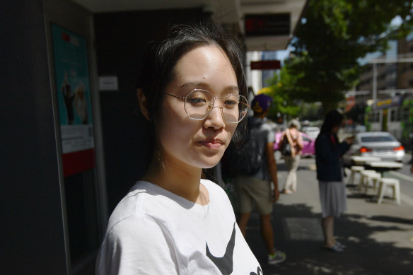 Melbourne University student Ying Zhang is worried about coronavirus and will wear masks to lectures.
