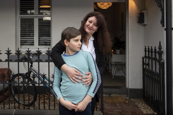 Speech pathologist Paula Ferrari has found working while supporting three children with homeschooling during the latest lockdown so difficult that she has dropped 50 per cent of her paid work.