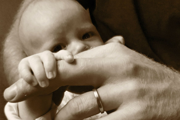 Prince Harry holds Archie in a photo released on Instagram to mark Father's Day.