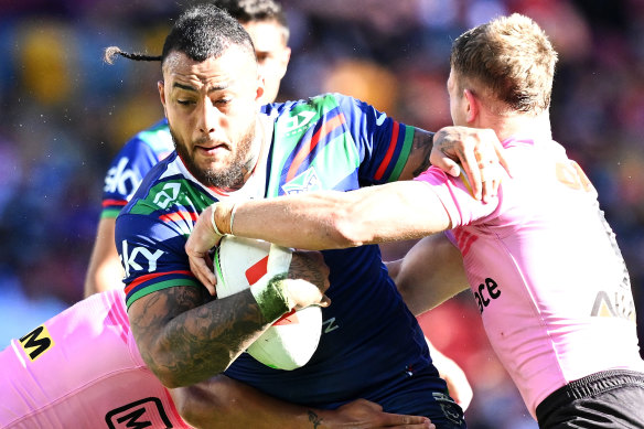 Addin Fonua-Blake was stood down for skipping the Warriors team song earlier this year.