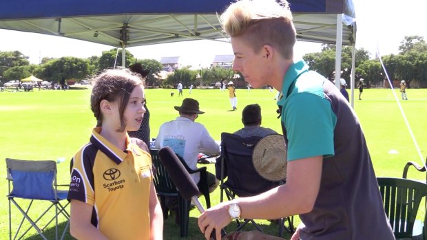 Inspiring youngsters: Elyse Villani is giving back to the grassroots game.