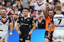 Nathan Cleary is sent to the sin bin.