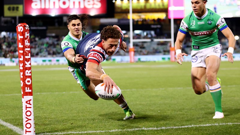 Nawaqanitawase scores hat-trick as Roosters shut out Raiders ...